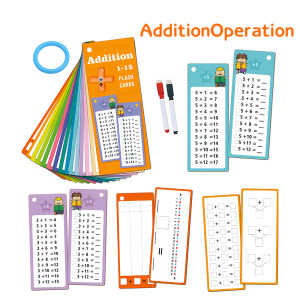 Mumystation Kids Math Additional Learning Card Maths Table Cards Math Early Education Flash Card for Preschool Children