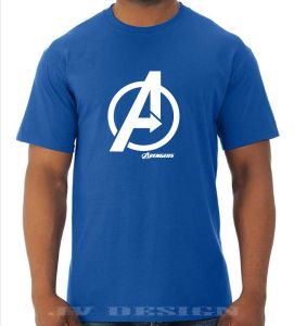 💥⏩NEW⏪💥[PRINTING] AVENGERS T/S FRESH LOGO PRINTED CREW NECK SHIRT FOR MEN AND WOMEN 100% COTTON B5