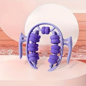 360° Massage Roller for Muscle Relaxation Dual Row Leg Slimming Clamp PP Material for Waist/Leg/Arm/Buttocks Massage Hand Massage Simulator - 1 Pack