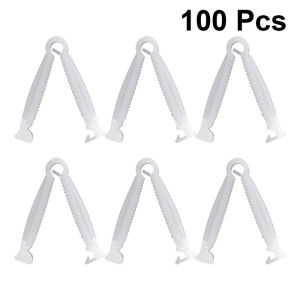 100Pcs White Disposable Piglet Umbilical Cord Clamp for Animals Puppy Sheep