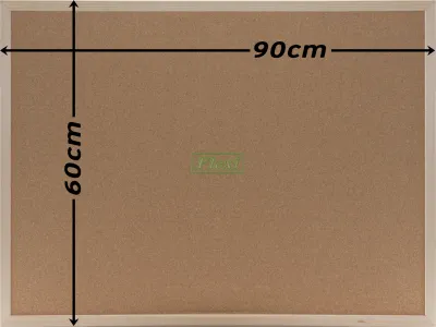 Flexi 60 x 90cm Wood Frame Cork Board with Free Push Pins!