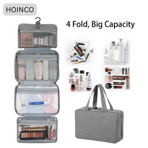 Toiletry Bag Travel Bag with Hanging Hook Water-resistant Makeup
