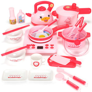 Baby Shining Kids Kitchen Toys Rich Kitchenwares Miniature Food Toys Kitchen for Girls