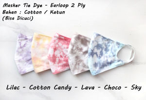 ELLIPSES.INC Masker Tie Dye Kain Katun 2Ply - Bisa Dicuci