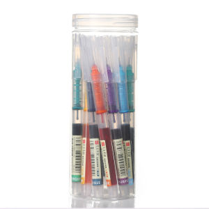 Hami 12pcs Straight Liquid Gel Pen Black Sign Pen Teacher Student Blue Red Pen Writing Pen Water Pen Water Based Quick Drying Large Capacity Ballpen