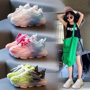 Sneakers Anak LED Gradient Warna-Warni Import SH2362 - Sepatu Kasual Anak Perempuan