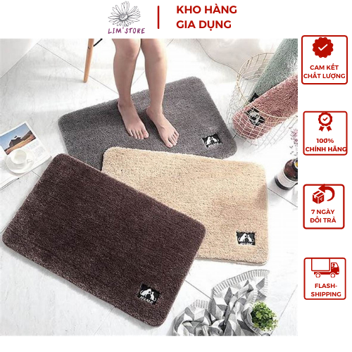 Thảm lau chân, thảm chùi chân nhà tắm, nhà bếp thấm nước chống trơn trượt hình bàn chân