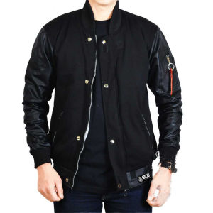 JECID Jaket Bomber Baseball Karlit Varsity To Ride - Jaket Motor - Jaket Kulit - Jaket Pria Wanita