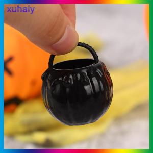 xuhaiy 2pcs Halloween Mini Cauldron Miniature Mini Halloween Candy Bucket Pot Witch Cauldron