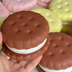 Big Cookie Biscuit Slow Rising Squishy Thick Cookie Squishy Slow Rebound Squeeze Toy Stress Release Hand Relax Toy Gift