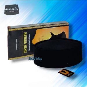 Peci Mangga Manis Hitam Polos Ac Tengah Anak Dewasa Tinggi 6 7 8 9 10 | Kopeah Songkok Hitam Polos