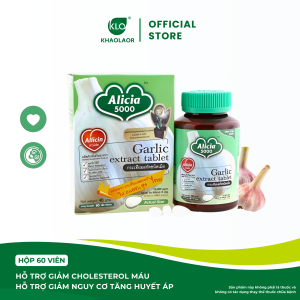 CHÍNH HÃNG - Khaolaor Alicia 5000 Garlic Extract - Hộp 60 viên - Nhập khẩu Thái Lan chính ngạch