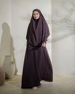 Zysku Xena | Suwayya Abaya Set - 7 Warna | Gamis Dress Lengan Panjang Haji Umroh