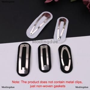 [COD] Modingdue 100PCS Oval Non-woven Tear Drop snap clips spacers Rectangle Felt pads Patches appliques for Rectangle hairpins accessories