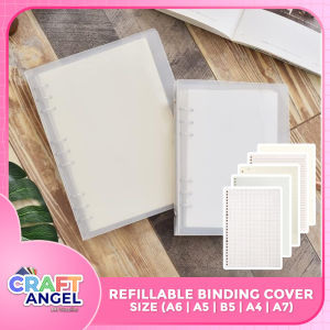 Refillable Binding Cover 6/20/26/30 Holes A6/A5/B5/A4/A7 Size School Supplies Binder Japan Minimalist Stationary Craft