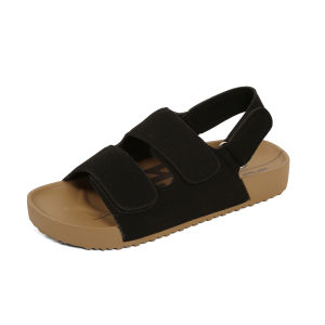 YOTO Platform Sandals For Women Double Hook & Loop Straps Retro Birken-Style Two-Way Wear Beach Slides