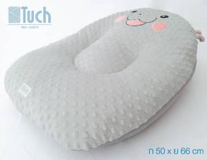 Tuch ที่นอนกันกรดไหลย้อน หมอนรองให้นม หมอนกันสะดุ้ง ลายฮิปโปเทา