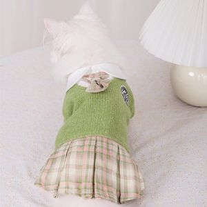 Dog Cat JK Dress for Female Pet Clothes Shih Tzu Puppy Cat Skirt