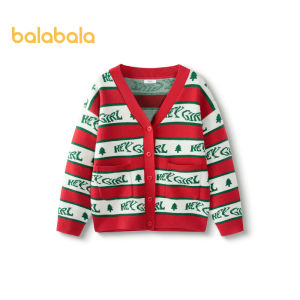 balabala Children Warm Sweater Girl Autumn Winter Festive Style