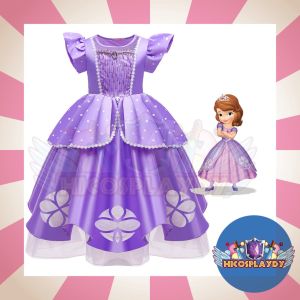 hiCosplaydy Kids Princess Sofia Elegant Princess Dress Cosplay Costume Gaun Costume Sofia