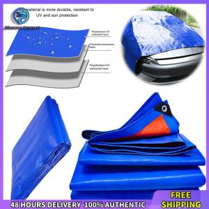 Winnereco 2x2/3/4M Protective Cover Waterproof Heavy Duty Blue Tarps Tear Resistance Tarpaulin Cover for Home Boats Cars Camping