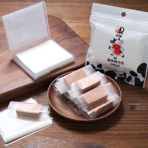 500 Sheets/Pack Edible Glutinous Rice Paper Nougat Wrapping Paper Candy Baking Paper Sugar Coated Rice Paper