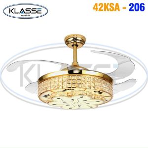 Quạt trần giấu cánh khi tắt có điều khiển từ xa đẹp để trang trí và mát