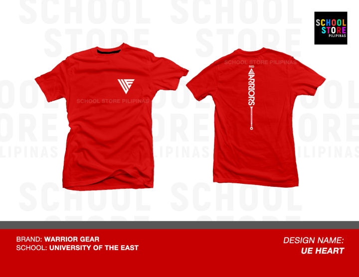 UE HEART - University of the East Red Warriors Shirt for Men Women ...