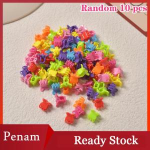 [PAM] 10Pcs Cute Colorful Flower Small Hair Claws Lovely Hair Decorate Claw Clips Kids Sweet Cartoon Hair Accessories Headwear Gift