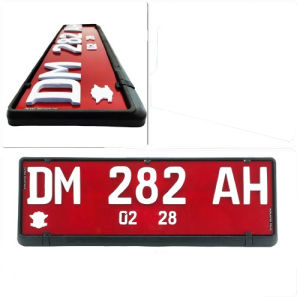 Plat Nomor Mobil  Font Baru 3D Custom Variasi Timbul Bahan Akrilik Putih Hitam FREE COVER dan EMBLEM