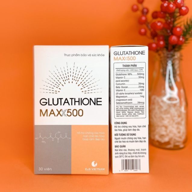 glutathione max 500 Viên uống Glutathione Maxx 500 hỗ trợ trẻ hóa da main image 1