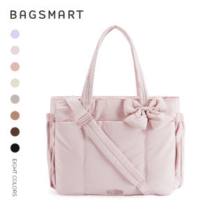 BAGSMART New Fashion Tote Bag 15.6" Sling Shoulder Bag With Whoulder Strap Dry and Wet Separation Handbag