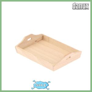 danux บ้านตุ๊กตา1:12ถาดไม้จำลองสำหรับตกแต่งบ้านตุ๊กตา