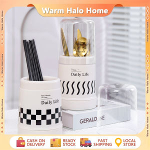 Dustproof Chopstick Holder Cylinder Detachable Cage Flatware Rack Draining Chopstick Holder Kitchen Fork Drain Rack Chopstick Bucket Utensils Cutlery Storage Organizer