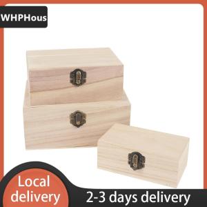 [COD] WHPHous Ship within 24 hours Wooden Multifunction Case with Lid Jewellery Storage Container Box Home Decor