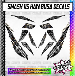 MOTORCYCLE DECALS FOR SMASH 115 HAYABUSA DECALS HD PRINT ( MORE COLORS AVAILABLE )