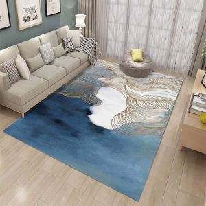 Crystal Velvet Hotel Guesthouse Decorative Rug Bohemian Vintage Living Room Mat Ink-splashed Dirt-resistant Wear-resistant Bedside Bedroom Rug Study Room Carpet 波西米亚复古客厅地毯 泼墨水晶绒 酒店民宿装饰毯 耐脏 耐磨 卧室床边毯 书房地毯 FUNIANQI