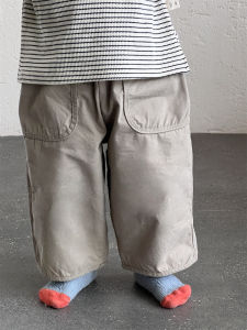 Childrens Corduroy Jacket Spring Outfit Korean Style Kids Clothing Spring Baby Striped T-Shirt Casual Long Pants Set