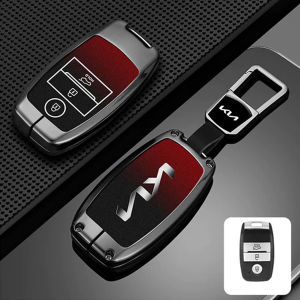 Ốp chìa khóa xe Kia Sonet Seltos Caren 2022 - 2024 mẫu 3 4 nút bấmOmbre đỏ ombre xám