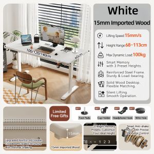 Kid desk Ergonomic Electric Smart Height Adjustable Standing Desk PC Gaming Desk Computer Office work Study Table