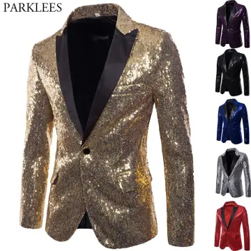 Gold glitter suit jacket best sale