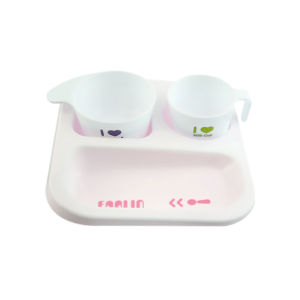 Farlin ชุดจานเด็กฝึกทักษะ ซื้อ1ได้ถึง4 ดีไซน์จานออกแบบพิเศษฝึกทานง่าย ผ่านมาตรฐานSGS (12 เดือน+)