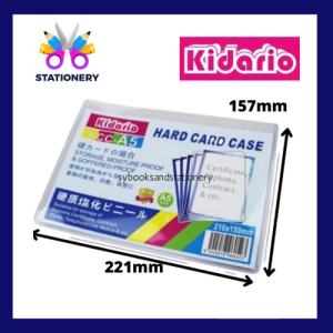 KIDARIO A4 / A5 Super Clear PVC Hard Card Case for Name Card Memo Certificate / PVC Clear Case Plastic Card