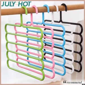 [JULYHOT] ที่แขวนเสื้อผ้าที่แขวนกางเกงขายาวที่เก็บของในตู้เสื้อผ้าที่แขวนผ้าเช็ดตัวผ้าพันคอ5ชั้นจัดระเบียบ