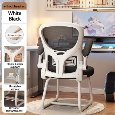 Ergonomic Office Chair Comfortable For Extended Sitting Gaming ChairArmrests Swivel 90° Computer ChairWith Adjustable Headrest High back chair With Lumbar Support Bow Chair Home Study Chair Desk Chair Mesh Breathable Backrest Dormitory Chair