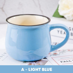 <𝙇𝙖𝙯𝙈𝙖𝙡𝙡> 350ml Ceramic Mug Coffee Cup Water Cup Milk Cup Cute Cartoon Cup Macaron Cup Birthday Gift