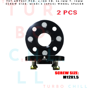 TST-AWF027 PCD: 4-100 CB: 56.1MM T: 15MM SCREW SIZE: M12X1.5 (2PCS) WHEEL SPACER