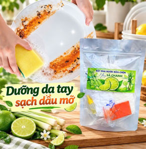 Bộ Nguyên Liệu Pha Nước Rửa Chén Hương Sả Chanh – Bột Tự Pha Dung Dịch Rửa Chén Dĩa Tiện Dùng Tại Nhà