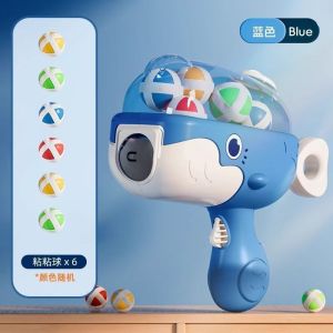 【Ship in 24H】Ship 24H Sticky Ball Toy Ball Children Whale Dart Sticky Ball Sticky Ball Toys Kid Interactive Game Outdoor Sport Toy For 3-10 Years Old Toys Kids Gift 鲸鱼粘粘球枪
