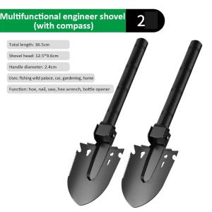 Polocat Outdoor Multifunctional Folding Shovel Engineer Camping Shovel Portable Shovel for Garden Hunting Hiking Fishing Car Emergency